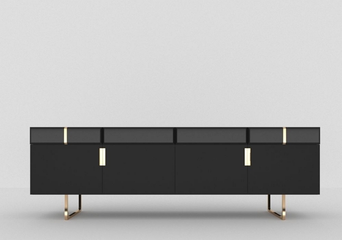 Modern Console- gold and black