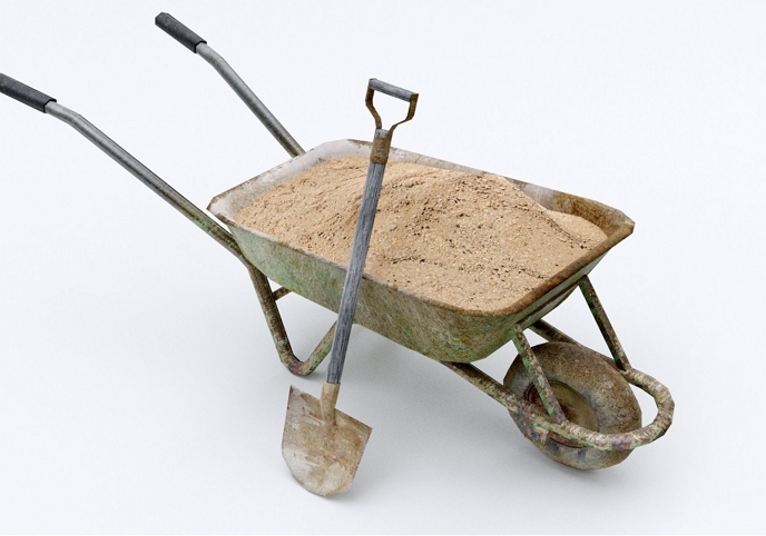 Wheelbarrow with Sand