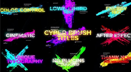 Cyber Brush Titles 8734 - Project for After Effects