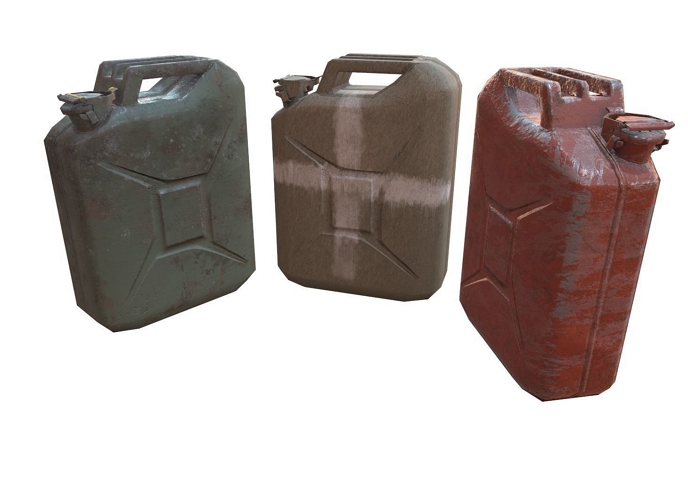 Jerry Can with 3 PBR texture map