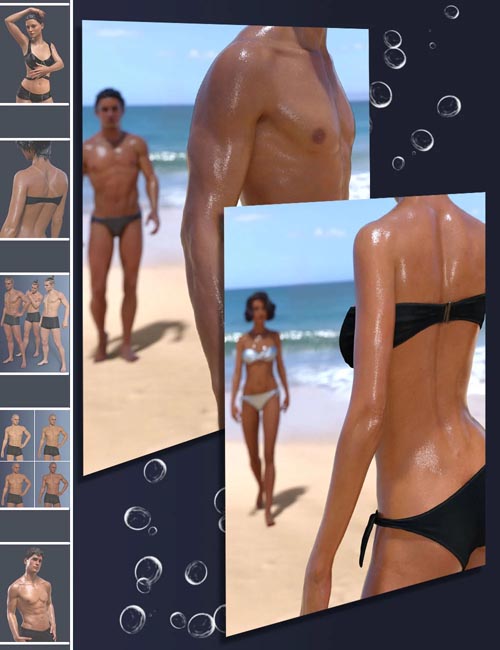 Wet and Tanned Skins for Genesis 8.1 Bundle