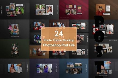 Photo Frame Mockup Photoshop Bundle V6 - 24 Premium Graphics