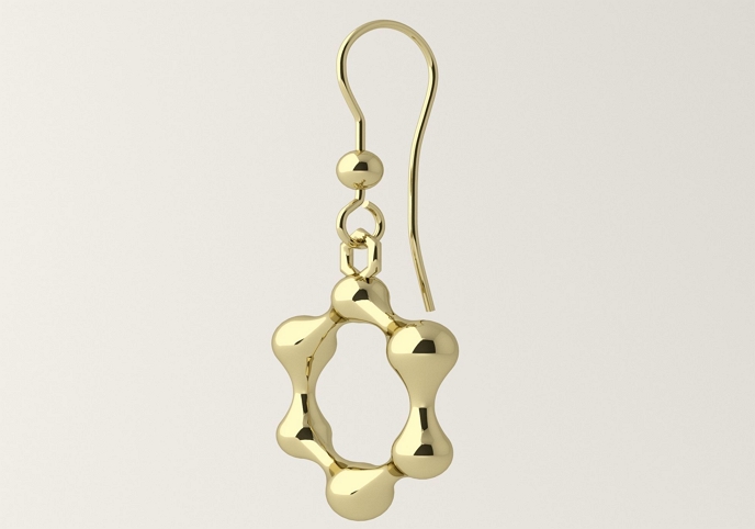 Molecule earrings