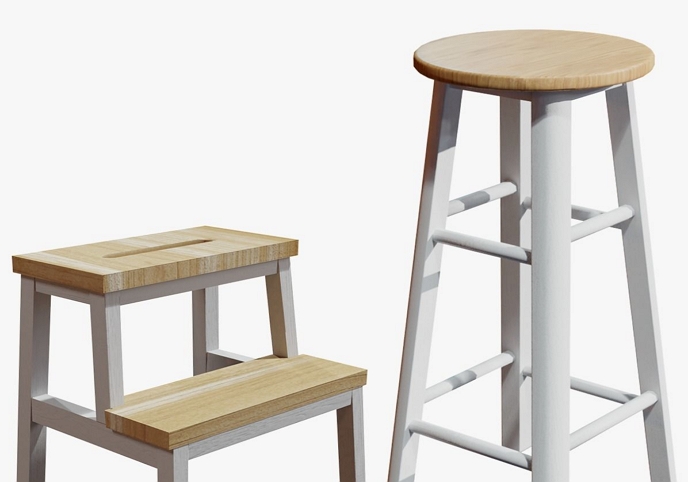 Bar stool and stepping stool