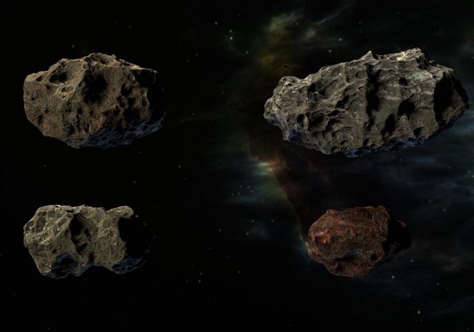 3D asteroids pack model