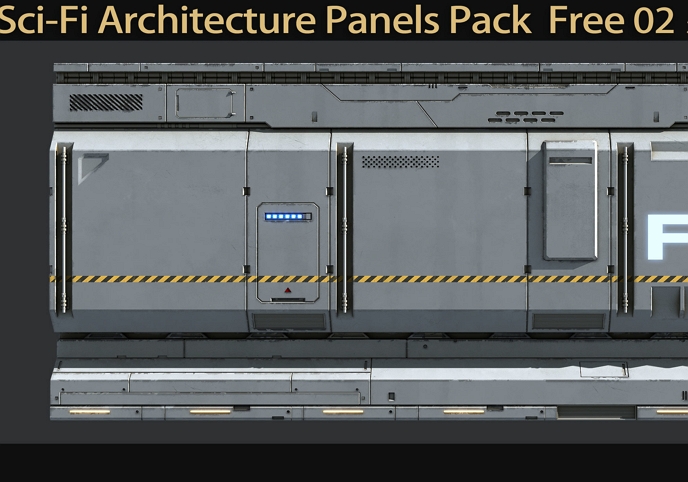 Sci-Fi Architecture Panels Pack 02