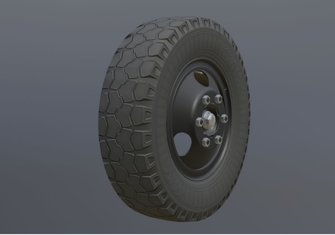 Complete set of wheels for GAZ-53 truck