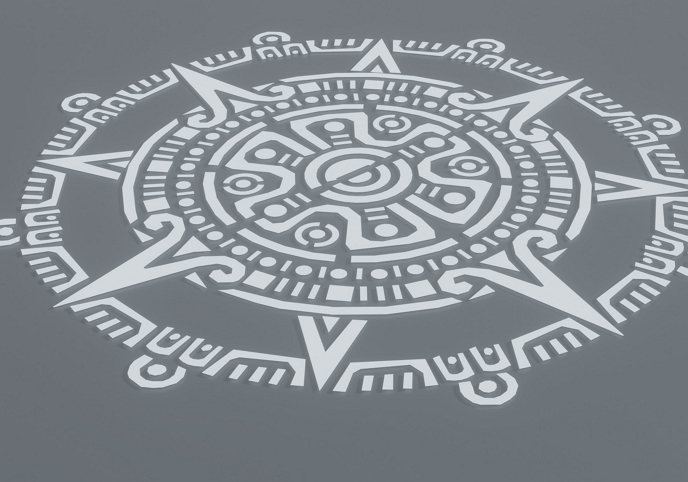 Aztec Calendar Free low-poly