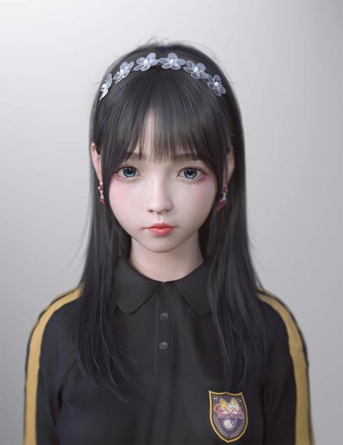 SU Long, Straight Hair for Genesis 8 and 8.1 Females