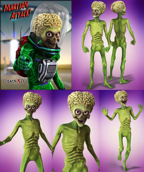 Martian Attack!! Character for Genesis 2 Male