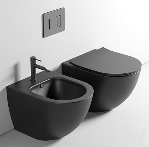 Toilet wall mounted Ceramica Nova Metropol CN4002MB rimless