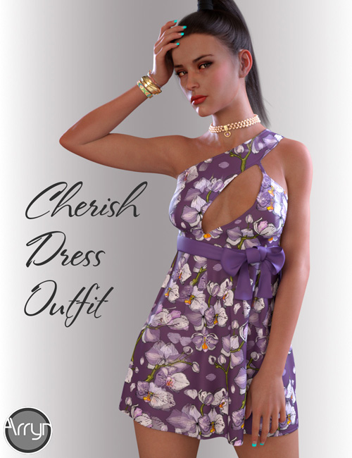 dForce Cherish Candy Dress for Genesis 8 Female(s)