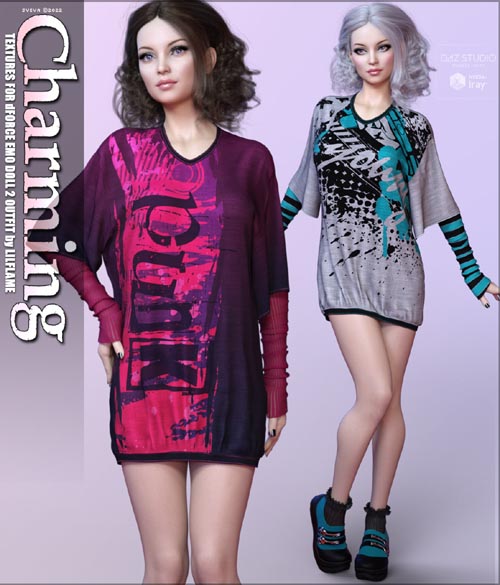 Charming Textures for dForce Emo Doll 2