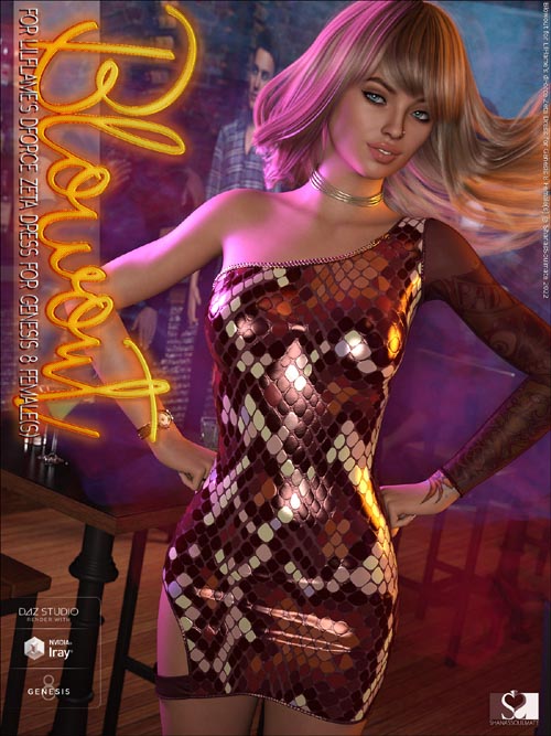 Blowout for dForce Zeta Dress for Genesis 8 Females
