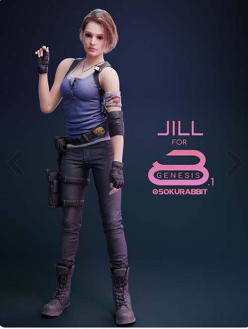 Jill Valentine For Genesis 8 and 8.1 Female