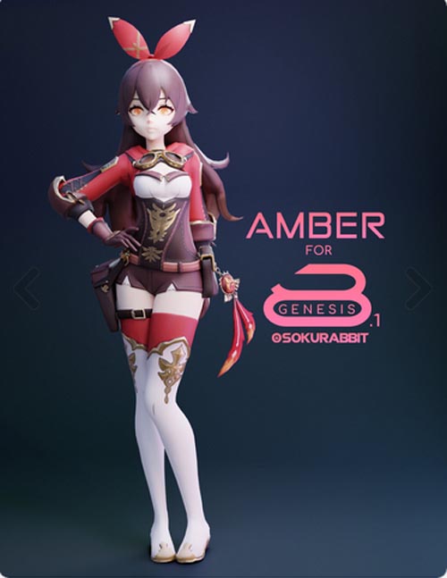 GI-Amber For Genesis 8 and 8.1 Female