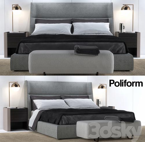 Bed Poliform Chloe Letto