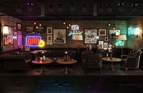 Bar Restaurant Interior Scene by Tuan Dat