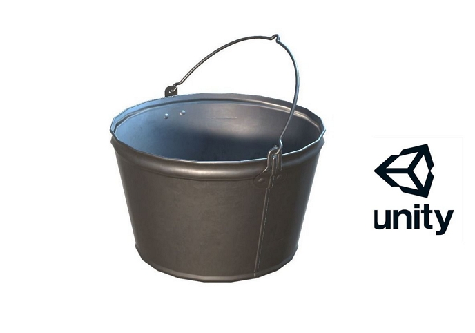 Bucket metal Free low-poly 3D model