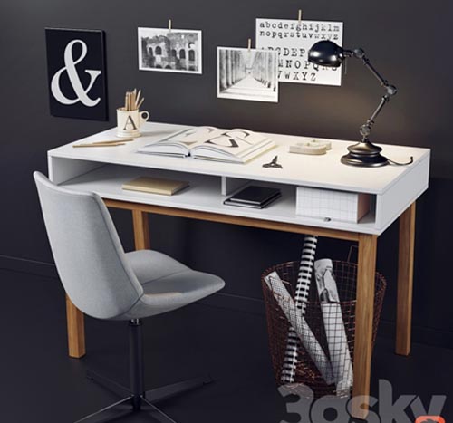 Desk and chair with La Redoute decor