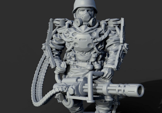 Heavy Soldier in 28 -32 mm scale