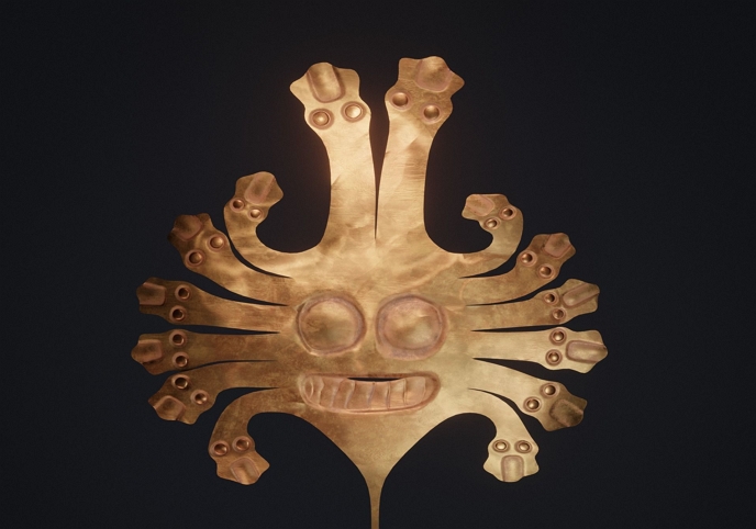 Gold Ornament 2 - Nazca Culture Peru