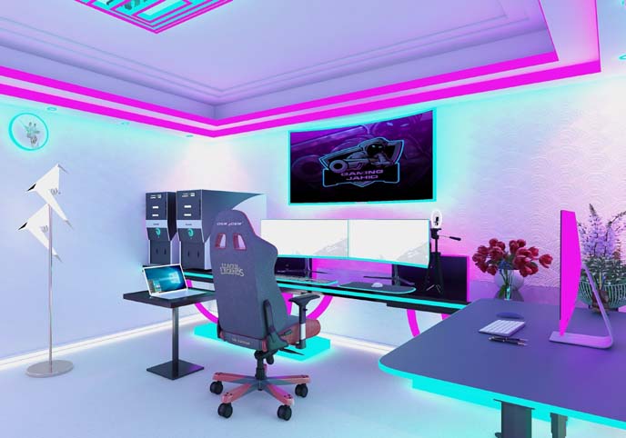 Gaming Room Step 4k view Free 3D model