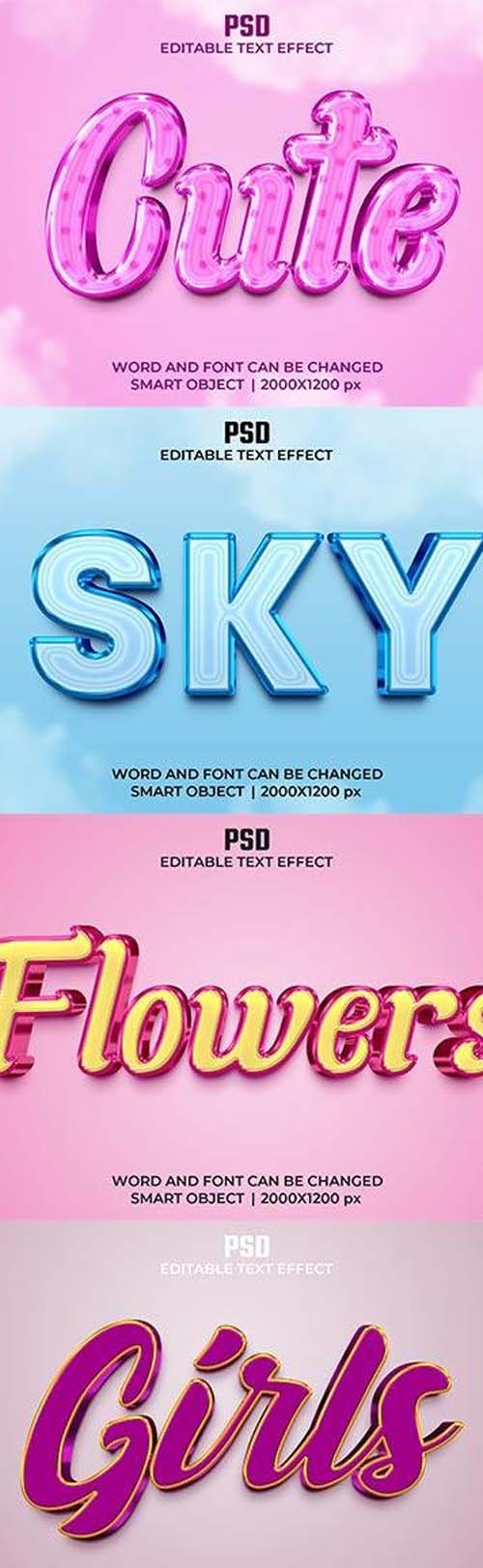 Psd text effect set vol 584