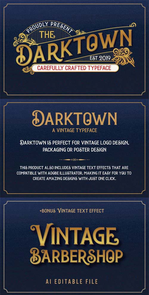 Darktown - Vintage Carefully Crafted Typeface