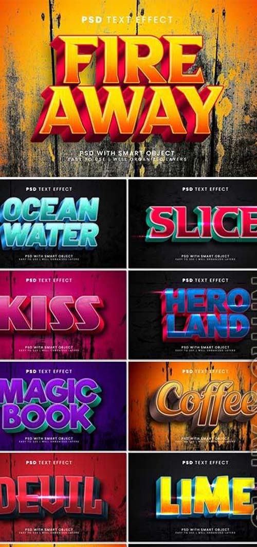 Psd text effect set vol 579