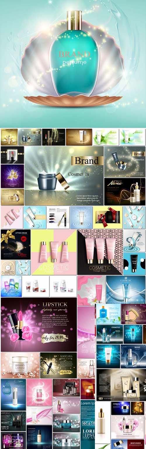 100 Bundle cosmetic advertising vector template vol 4