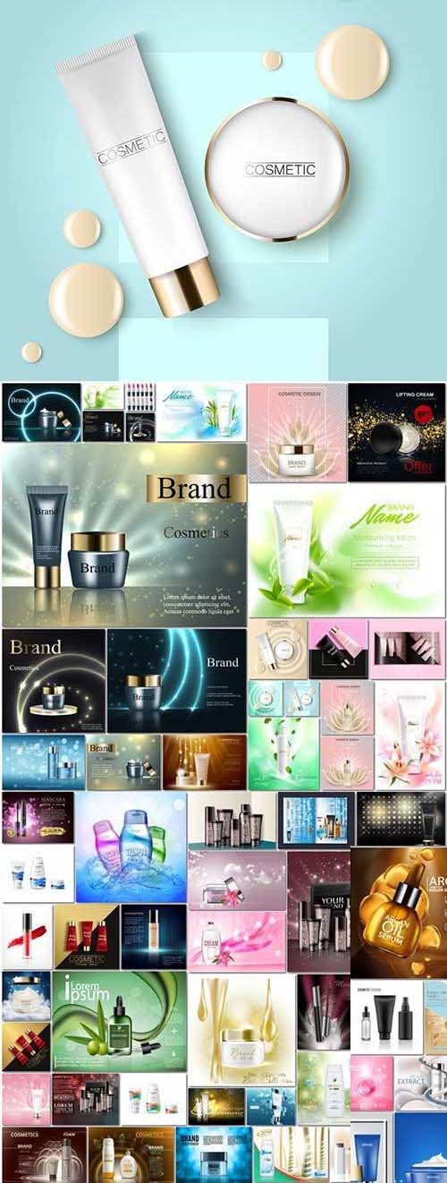 100 Bundle cosmetic advertising vector template vol 3