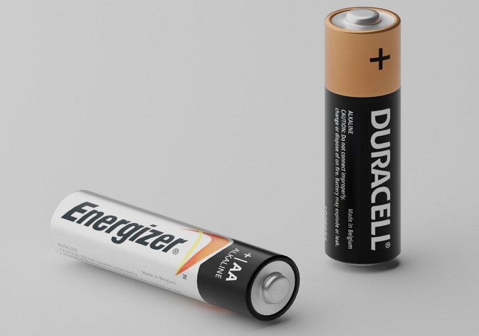 AA Battery with two different artworks