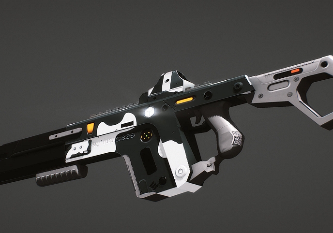 Game Ready Sci fi Rifle Free low-poly 3D model