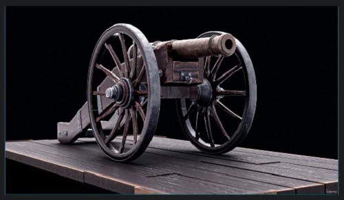 Udemy - BLENDER: Learn how to create old realistic cannon