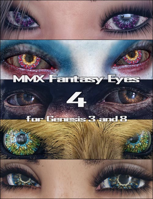 MMX Fantasy Eyes 4 for Genesis 3, 8 and 8.1