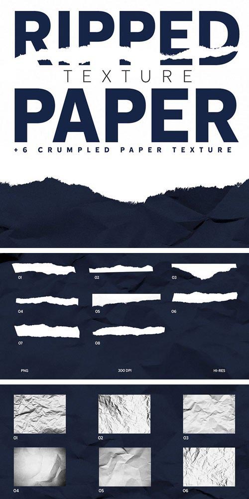 10+ Ripped & Crumpled Paper Textures
