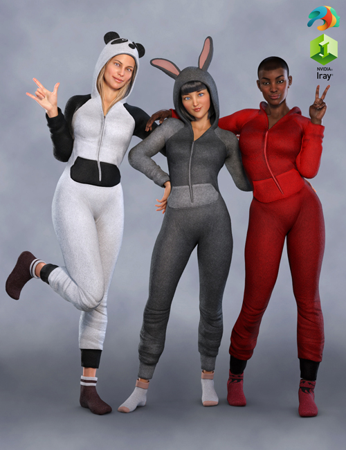 Animal Onesie Outfit for Genesis 8 Female(s)