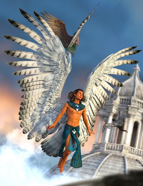 Avija Wings and Tail for Genesis 8 and 8.1 Males
