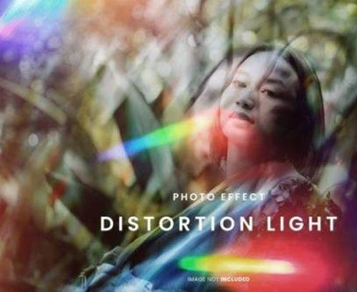 Distortion Light Photo Effect Psd