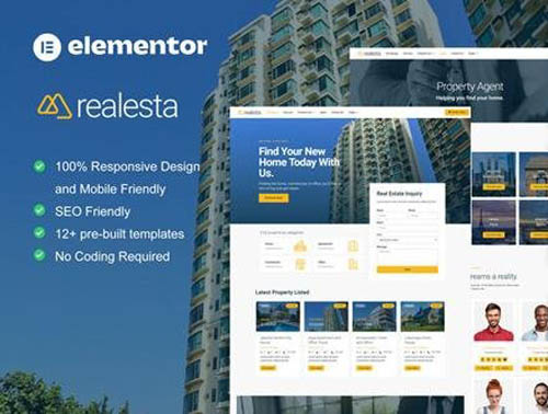 Themeforest Realesta - Real Estate Elementor Template Kit