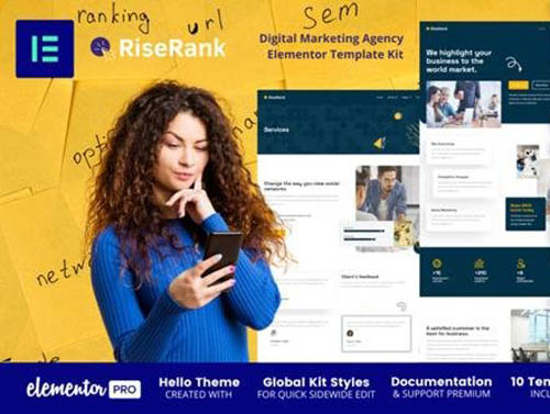 Themeforest Riserank - Digital Marketing Agency Elementor Template Kit