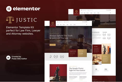 Themeforest Justic - Law Firm & Legal Services Elementor Template Kit