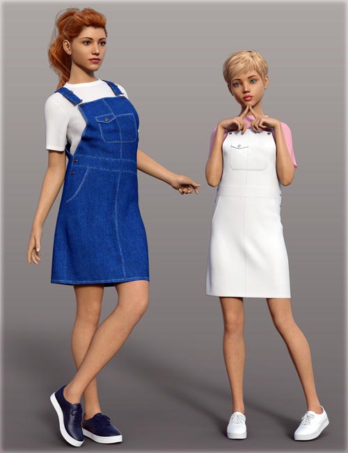 dForce H&C Overall Skirt Outfit for Genesis 8 Female(s)