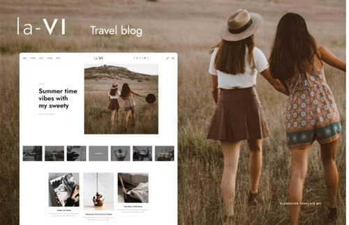 ThemeForest - laVi - Travel Blog Elementor Template Kit 36769909