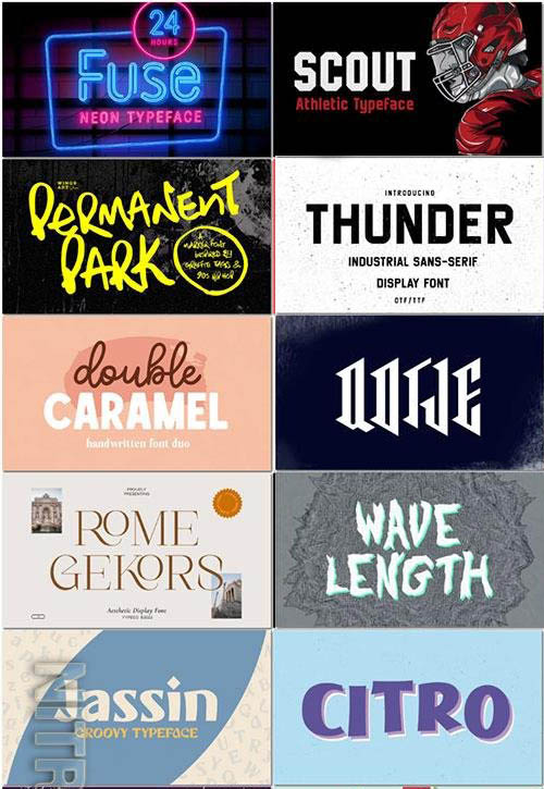 20 fonts exclusive collection for creativity and design