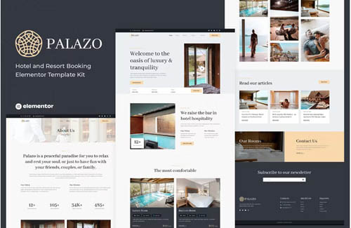 ThemeForest - Palazo - Hotel and Resort Booking Elementor Template Kit 36831992