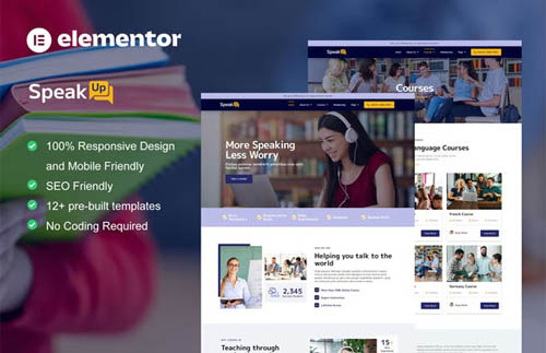 ThemeForest - SpeakUp - Language Course & Translation Service Elementor Template Kit 36796893