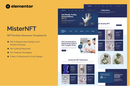 ThemeForest - MisterNFT - NFT Portfolio Elementor Template Kit 36679933