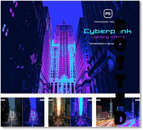 Cyberpunk Effect Photoshop - FV7WAN7